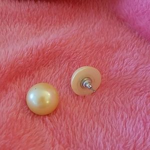 Vintage faux pearl costume earrings